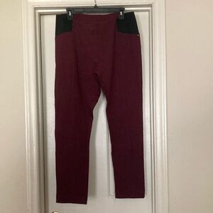 Jones New York Maroon/burgundy leggings